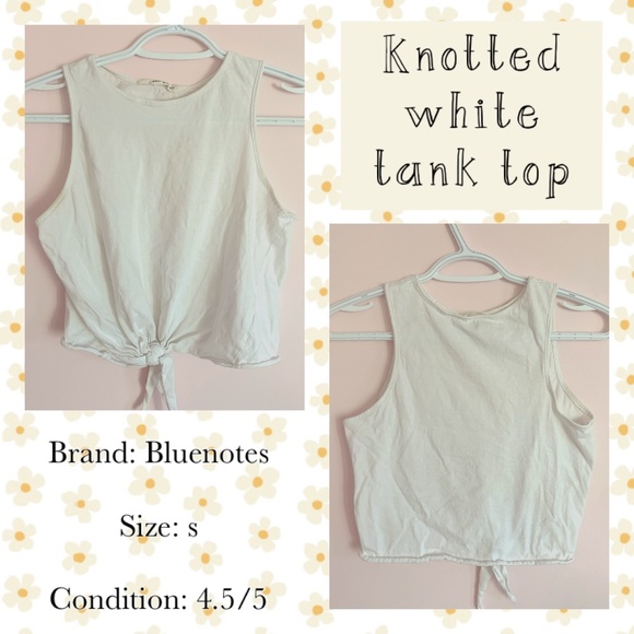 Knotted white tank top - Picture 1 of 1